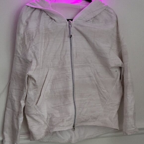 Lululemon Hold Your Om Hoodie Righteous Stripe White Athleisure - Picture 3 of 4